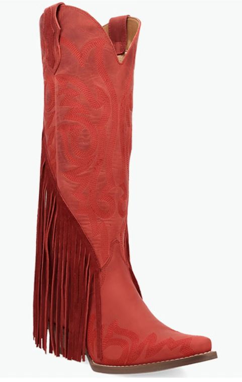 Dingo Red Walk West Women's Snip Toe Western Boots DI2450