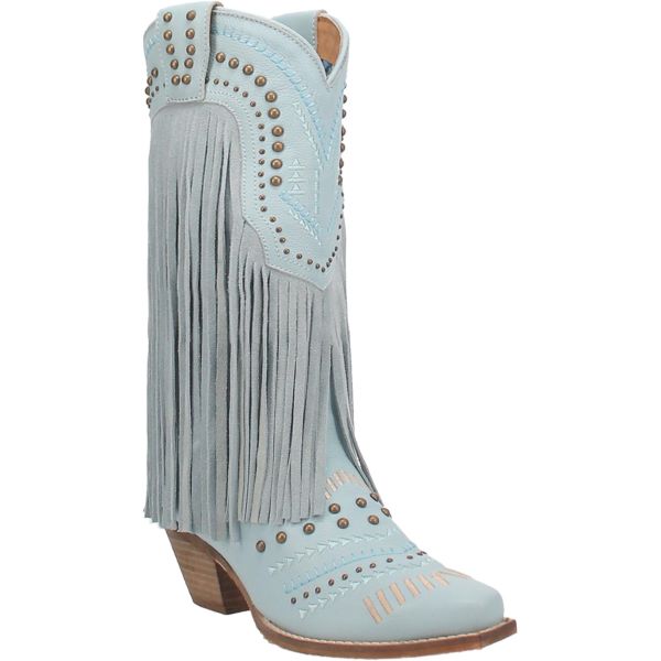 Dingo Blue Gypsy Womens Fringe Western Boots DI737-BLUE