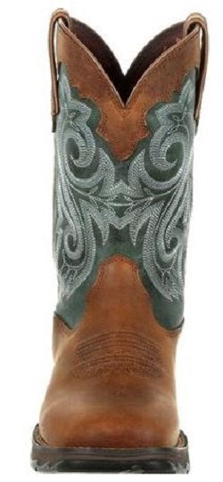Durango Brown and Everygreen Lady Rebel Womens Waterproof Western Boot DRD0312