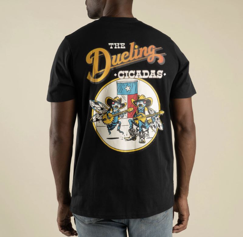 Sendero Black Dueling Cicadas T-Shirt SPCS126S24A