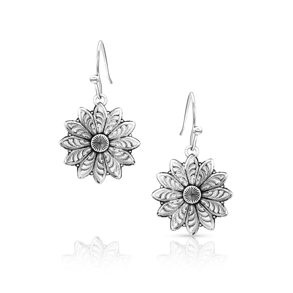 Montana Silversmiths Flower Rowel Earrings ER6416