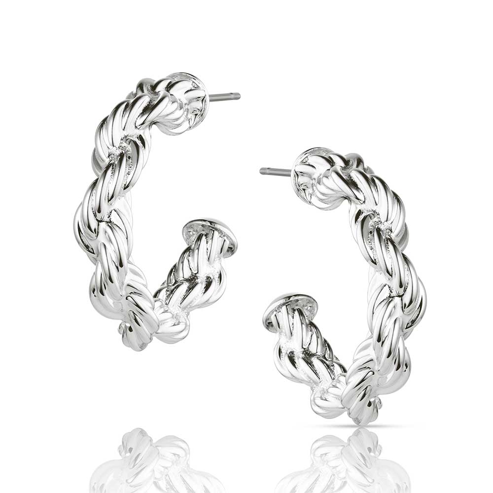 Montana Silversmiths Plaited Rope Hoop Earrings ER6445