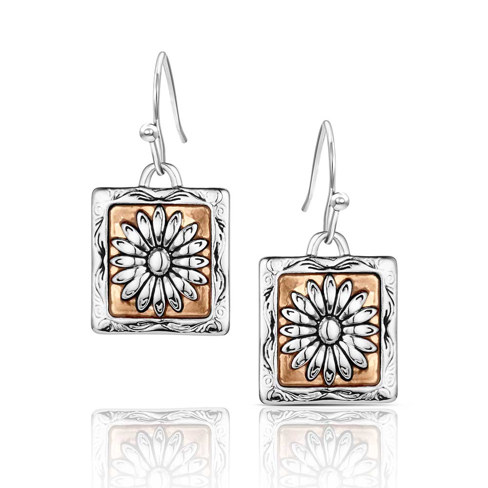 Montana Silversmiths Ranch House Floral Earrings ER6464