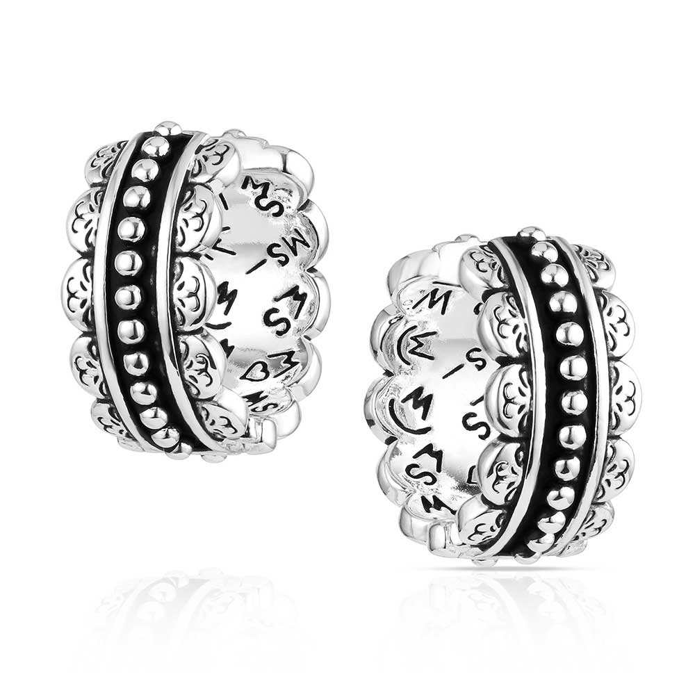 Montana Silversmiths Petal Edge Hoop Earrings ER6465