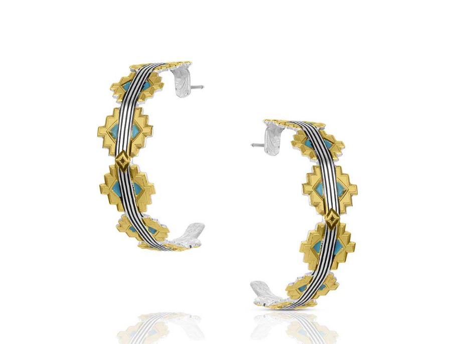 Montana Silversmiths Painted Sky Hoop Earrings ER6154