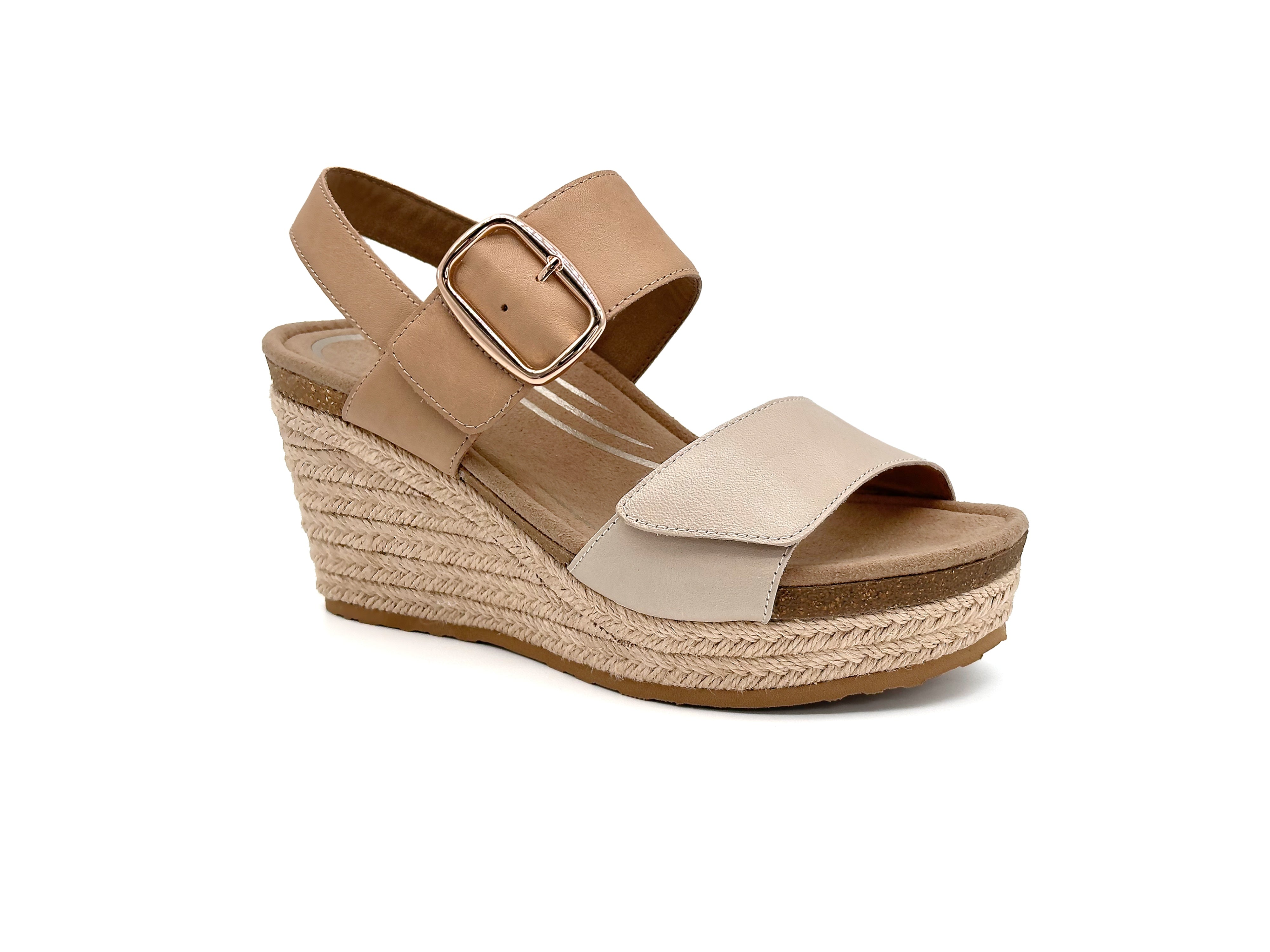 Aetrex Off White Ashley Women's Arch Support Wedge Shoes EW793