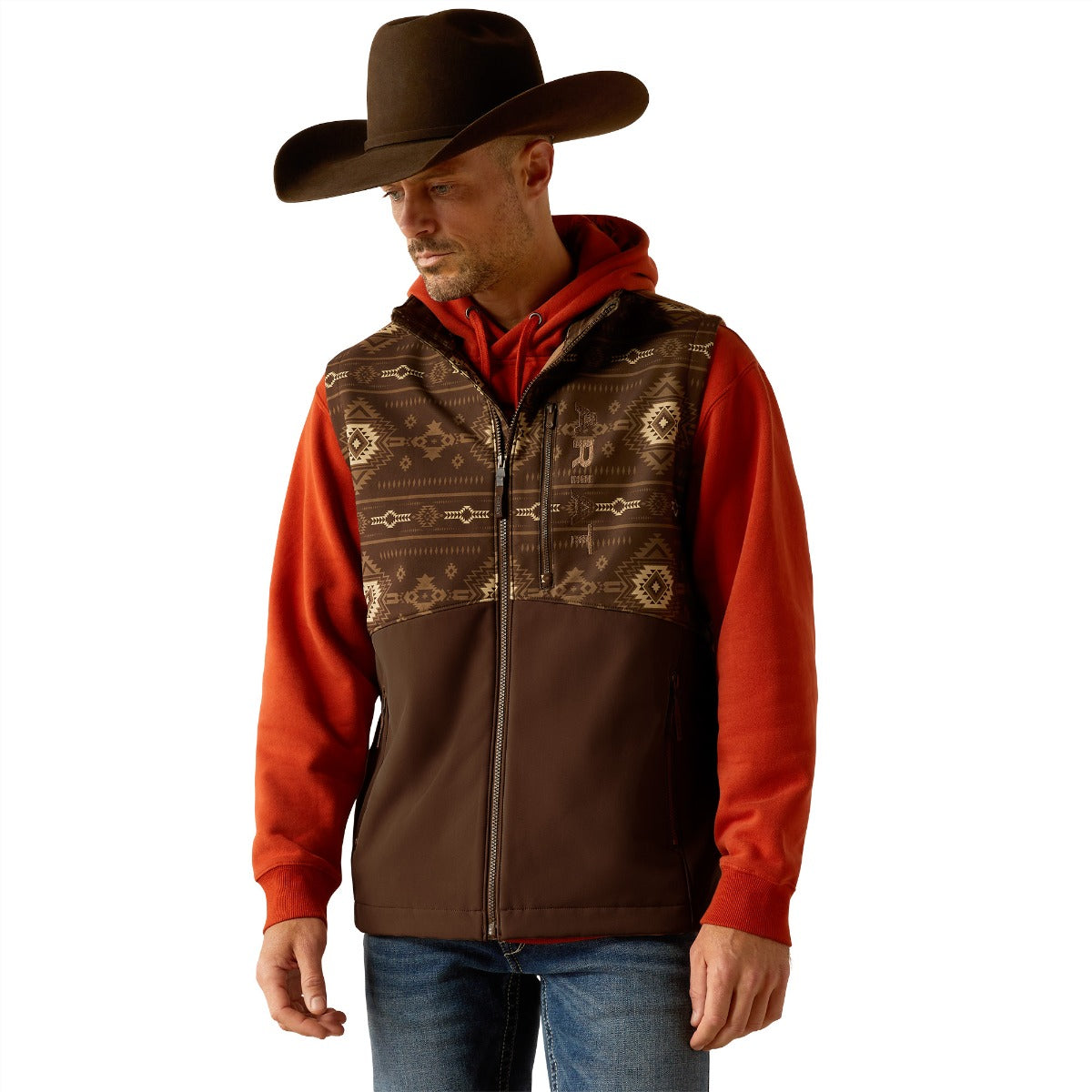 Ariat Banyan Bark Southwest Print Logan Softshell Vest 10055415