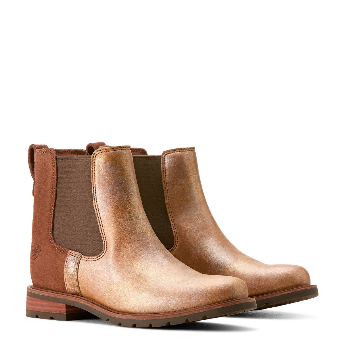 Ariat Metallic Pearl/Polo Brown Women's Wexford Chelsea Boots 10053727