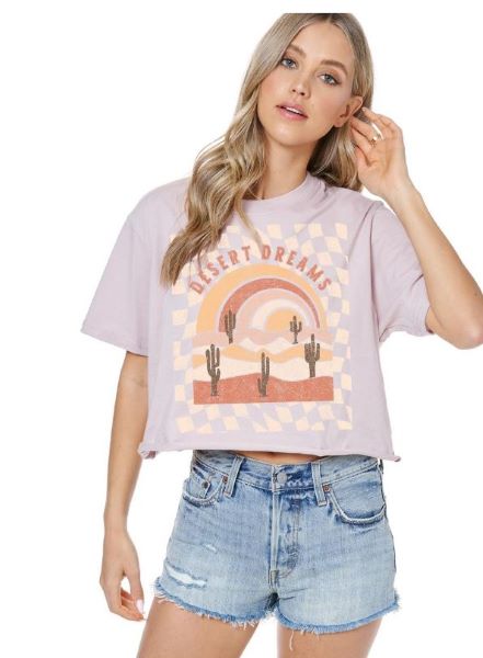 Zutter Rose Desert Dreams Crop Tee F949-8384