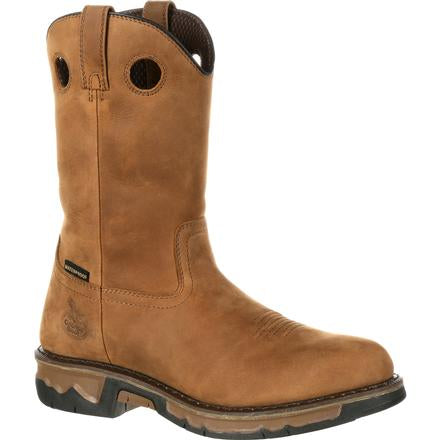 GB00103 Brown Carbo-Tec Waterproof Wellington Georgia Mens Work Boots