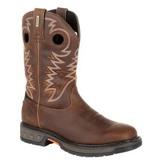 Georgia Boot Men's Medium Brown Carbo-Tec LT Pull-On Work Boot GB00269
