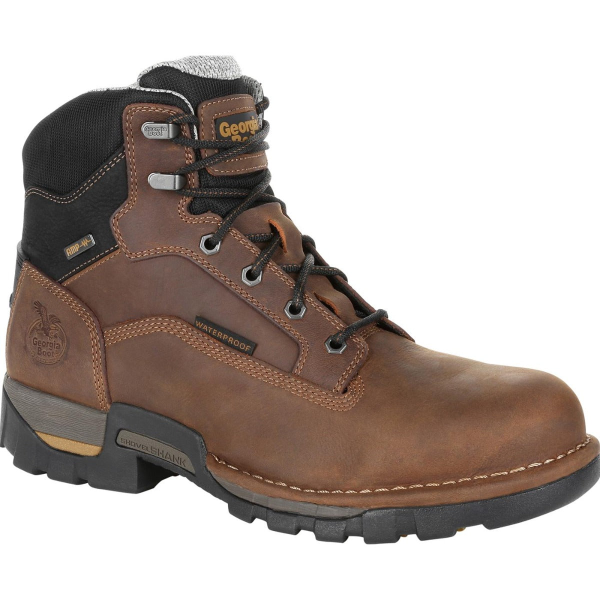 Georgia Boot Brown Eagle One Steel Toe Waterproof Comfort Work BootS GB00313