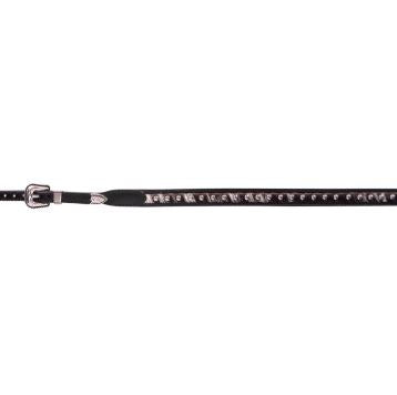3D Belt Black Western Headband Unisex H435