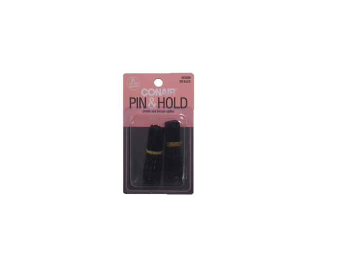 CJ Merchantile Black Conair Pin and Hold 100 count Bobby Pins HA11-BLACK