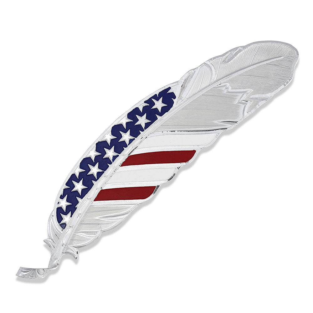 Montana Silversmiths Stars and Stripes USA Flag Hat Feather HF4692USA