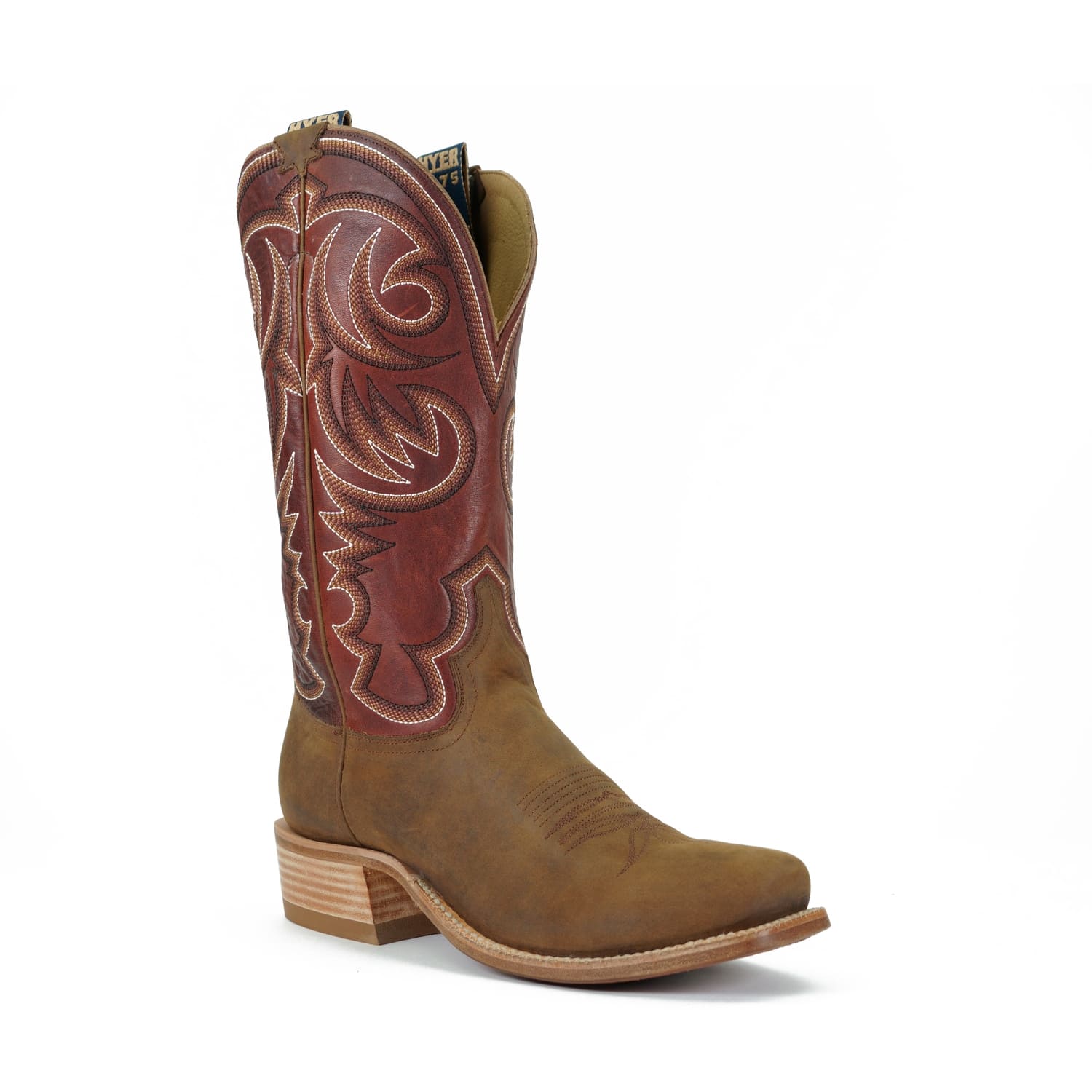 Hyer Red Brown Vintage Goat/Bay Apapche Men's 13 inch Cutter Boots HM12007