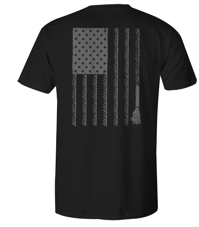 Hooey Black Liberty Roper with Flag Short Sleeve T-Shirt with Pocket  HT1680BK