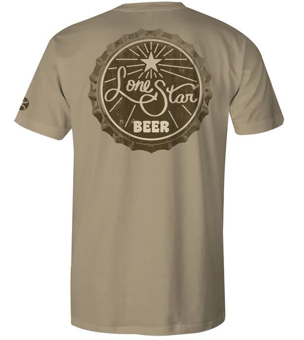 Hooey Tan Lone Star Short Sleeve Tshirt HT1695TN