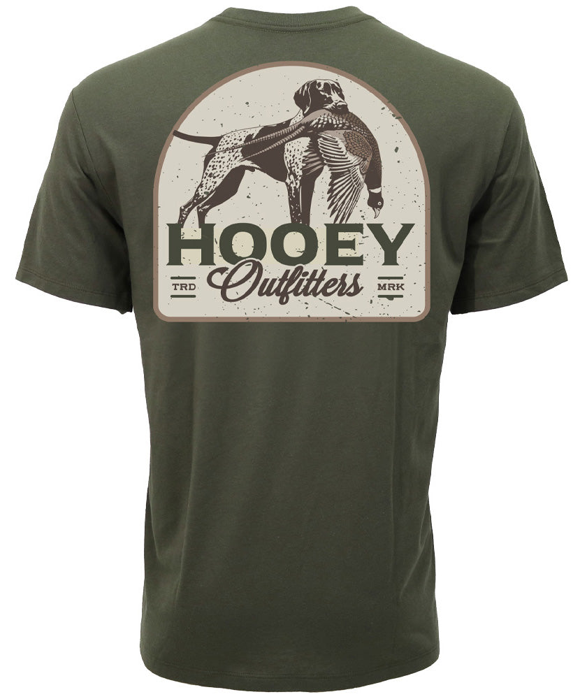 Hooey Green Remi Hooey Outfitters Bird Dog Logo Men's T-Shirts HT2614GR