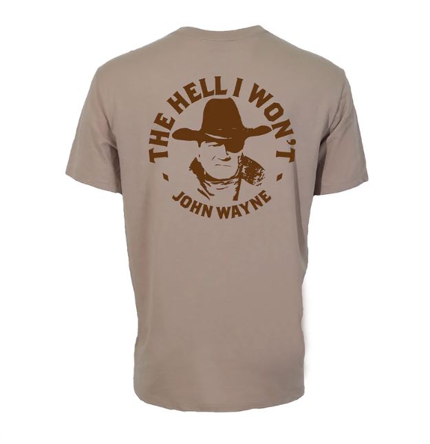 Hooey Light Brown 'John Wayne' Men's Pocket T-Shirt HT-2658TN