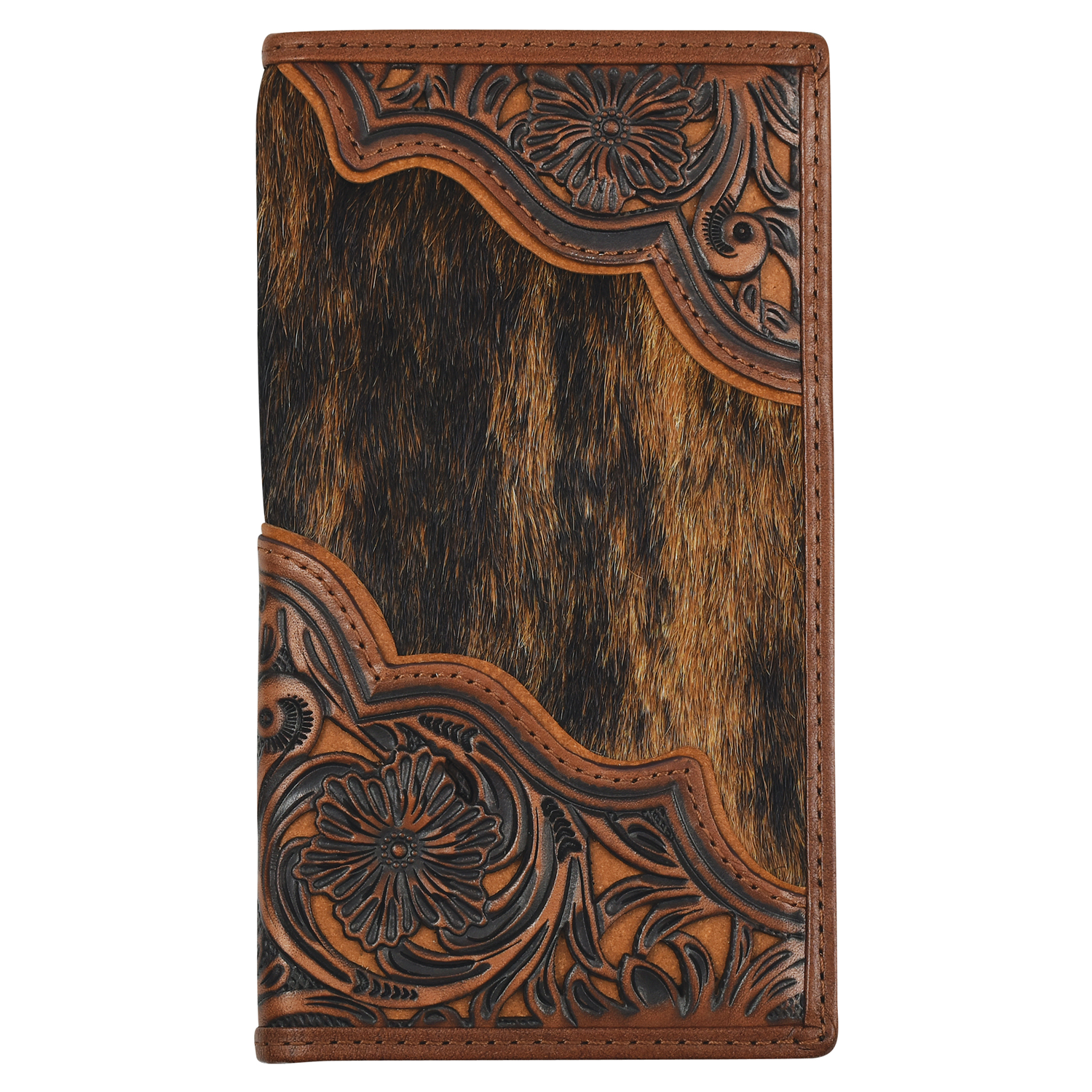 Justin Brown Hairon Men's Tooled Rodeo Wallet 2512395663