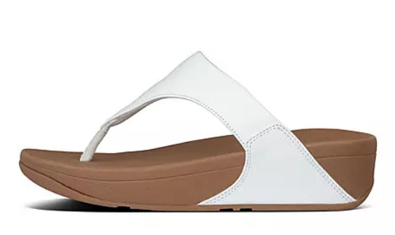 Fitflop White Lulu Leather Toe-Post Ladies Sandals I88-194