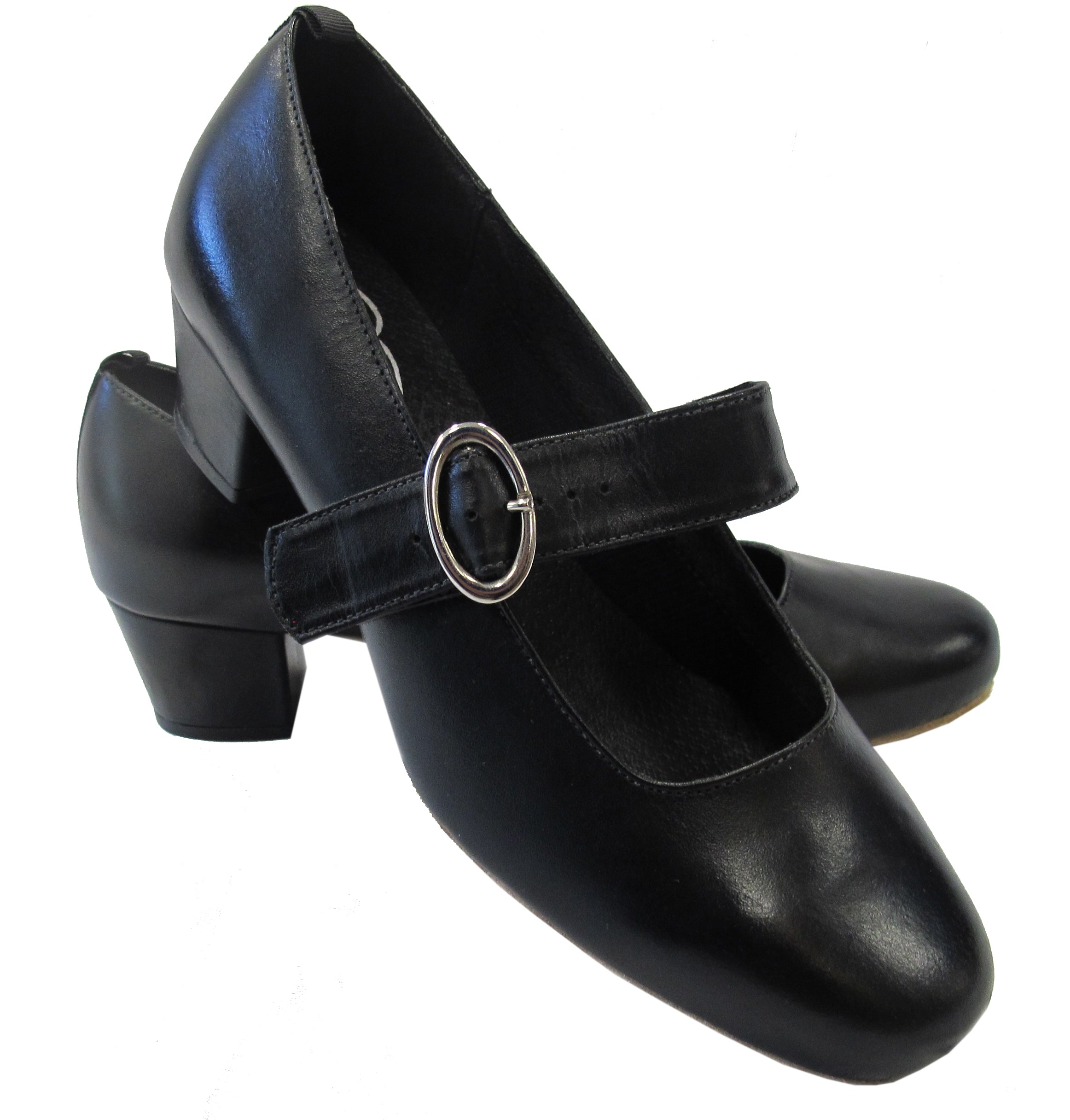 5151 Black 1 1/2 Inch Heel Barbette Ballroom Dance Shoes