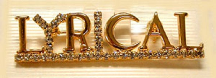 J-65 LYRICAL  Pin With Rhinestone Accent