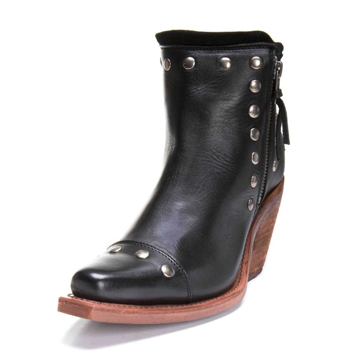 Reba By Justin Black Womens Nashville Black Studded Boots RML124