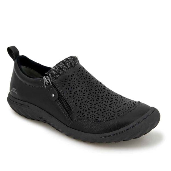 Jambu Black Burnished Amber Side Zip Women's Shoes B2AMB01