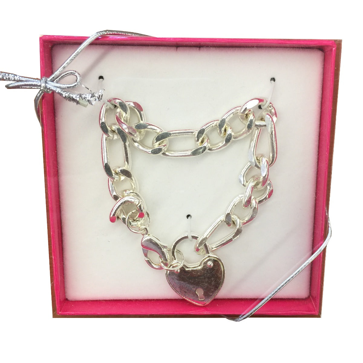 JG006 Silver Bracelet with Heart Locket