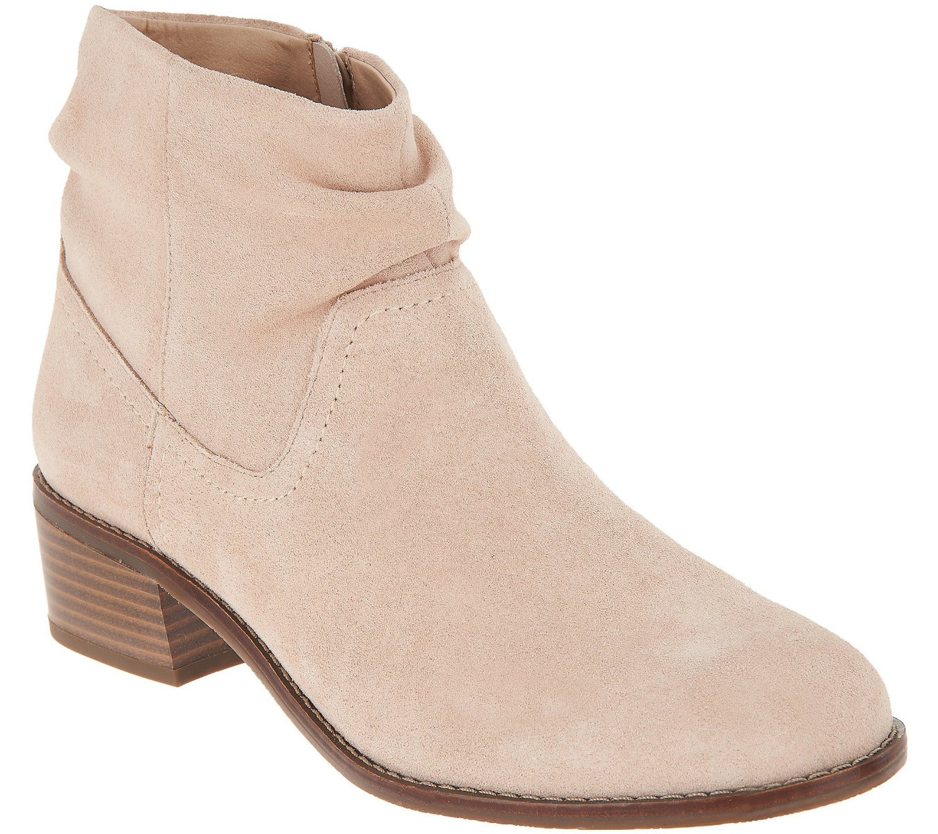 Vionic Nude Kanela Womens Suede Slouch Ankle Boots