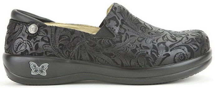 KEL-431 Embossed Paisley Slip-On Professional Nursing Womens Shoes