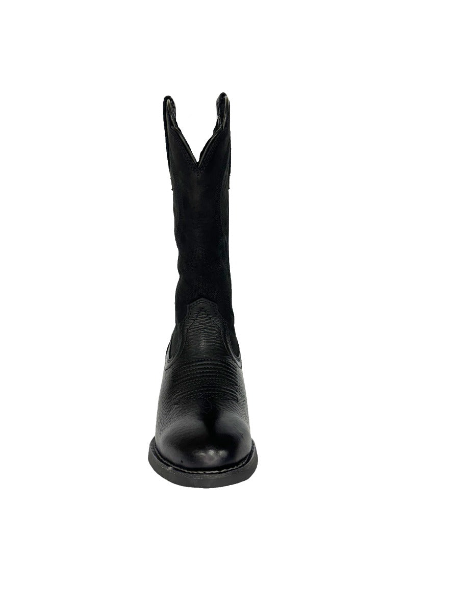 Lebo's 1923 Women's Black Leather Round Toe Western Boots L1200