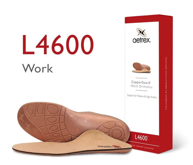 Aetrex Men's Work Orthotics Insoles For All Day Comfort L4600