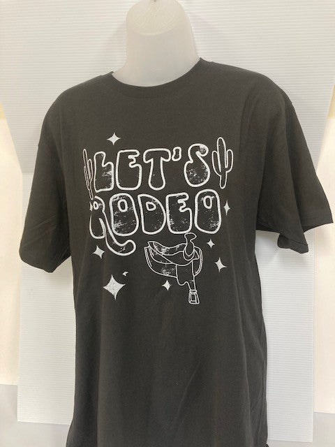 The Lattimore Claim Black Let's Rodeo Women's Tee Shirt LETSRODEO-BLK
