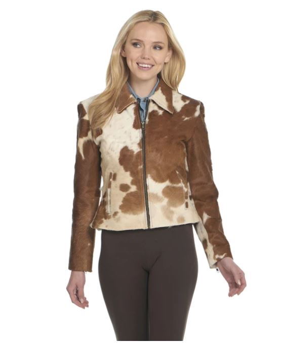 Cripple Creek Women's Zip Front Genuine Cowhide Jacket LL26694-299