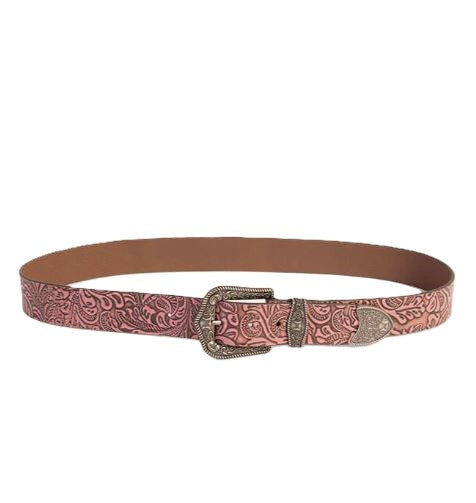 Loyal West Pink Floral Leather Sophia Women's Belt LW-S25-172-EB