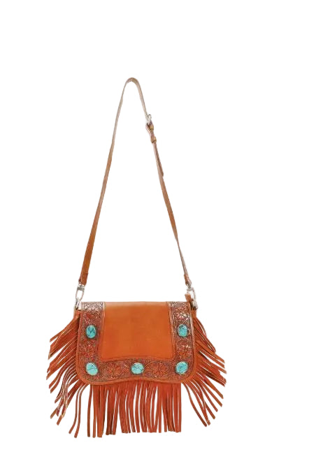 Loyal West Brown Boho Medium Tassle Bag LW-SS25-005-CB