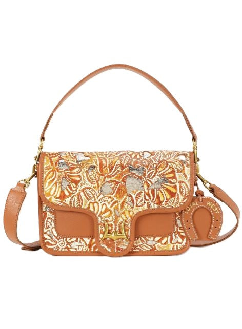 Loyal West Golden Floral Leather Shell Medium Purse LW-SS25-115-CB
