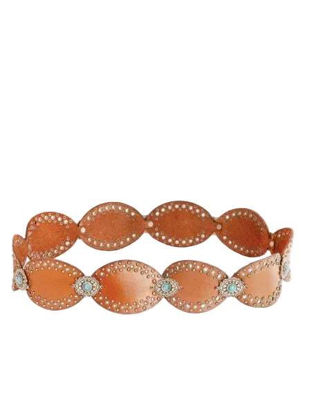 Loyal West Alta Buena Leather Belt in Calfskin-Tan LW-SS25-136-RB