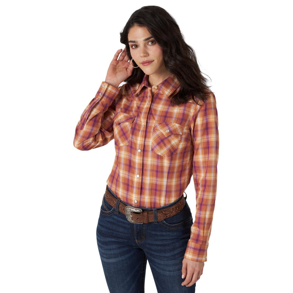 Wrangler Yellow Western Fashion Womens Top LWE830M
