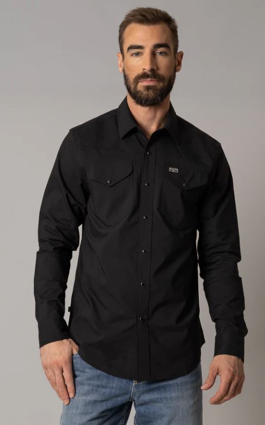 Kimes Ranch Black Blackout Men's Dress Shirt MDS0000022-BLK