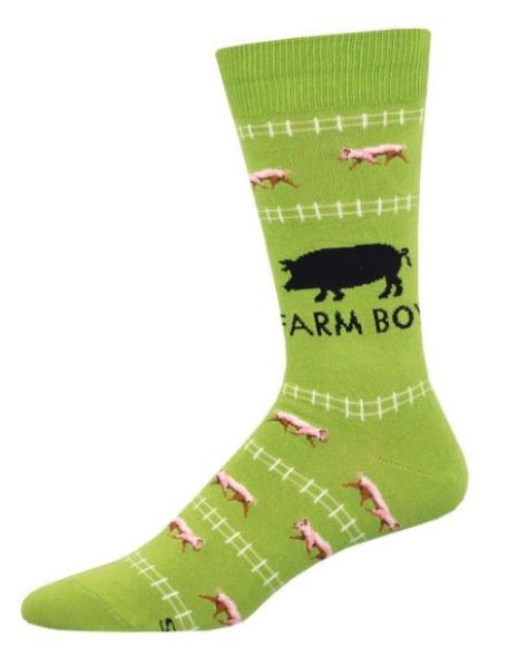 Socksmith Green Farm Boy Men's Socks MNC2941-GEE