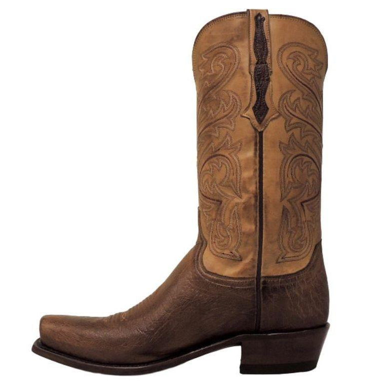 Lucchese Nathan Burnished Barnwood Smooth Ostrich Mens Snip  display picture 2