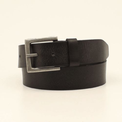 Nocona Black HD Xtreme Men's Leather Belt with Stitched on Buckle N2714101