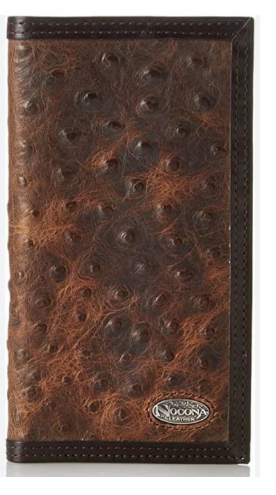 Nocona Leather Rodeo Wallet with Vintage Ostrich Print N5487602