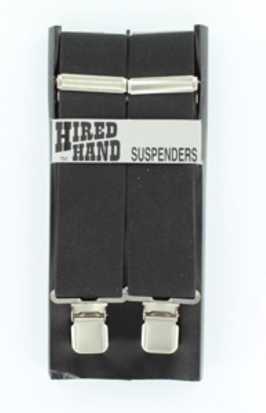 Nocona Hired Hand Elastic Supenders 48 inches Black N8510001
