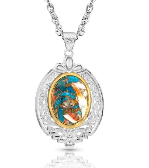 Montana Silversmith Sweet Memories Mountain Glacier Turquoise Necklace NC3920MTQ