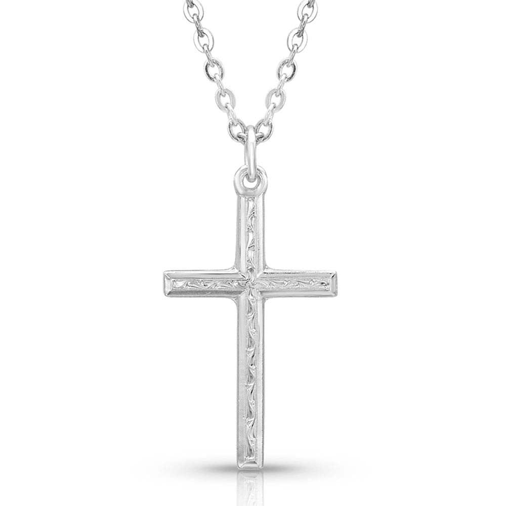 Montana Silversmiths Ladies Silver Gratitude Cross Necklace NC4342